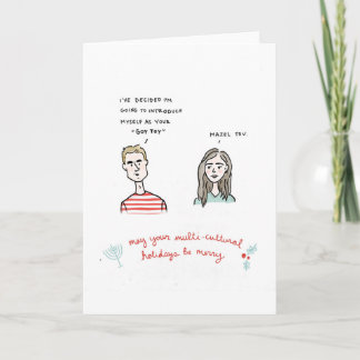 Glada multikulturella högtider helgkort