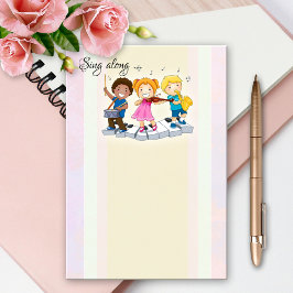 Glada musiklärar-Post It-lappar Post-it Block