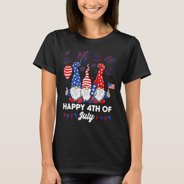 Glada nationaldagen Tomtar  T Shirt (Framsida)