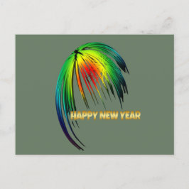 Glada Nyårsraketer Vykort