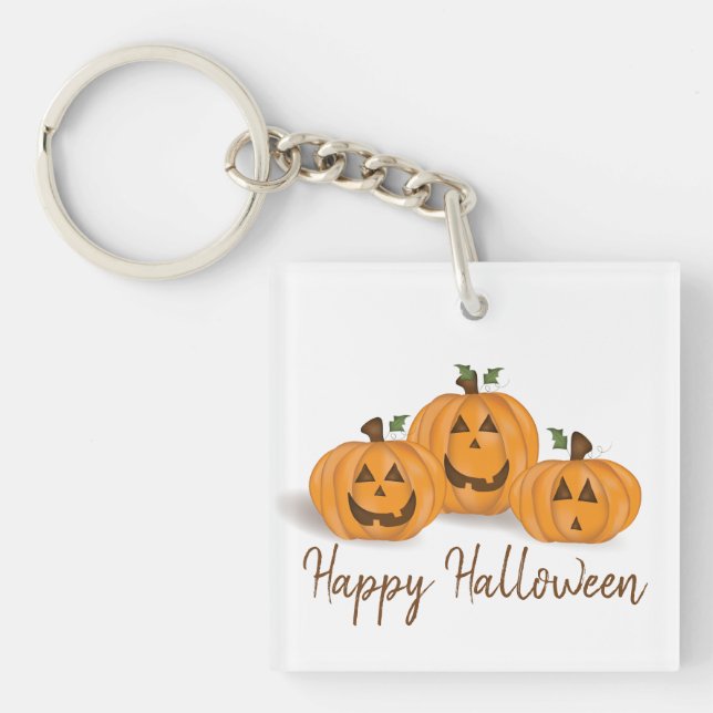 Glada och leende Jack O Lanterns (Framsidan)