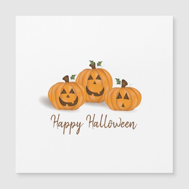 Glada och leende Jack O Lanterns  (Framsida)