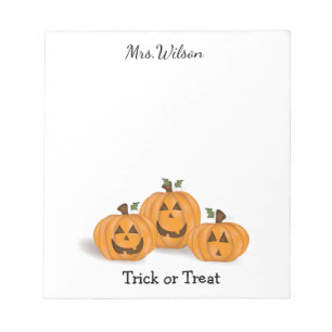 Glada och leende Jack O Lanterns Anteckningsblock