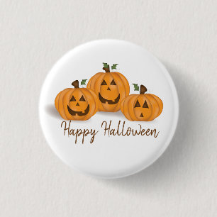 Glada och leende Jack O Lanterns Knapp
