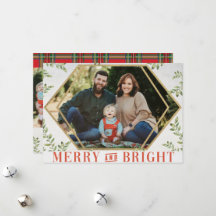 Glada och ljusa geometriska julkort