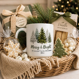 Glada och ljusa julgranar Familjearv Kaffemugg