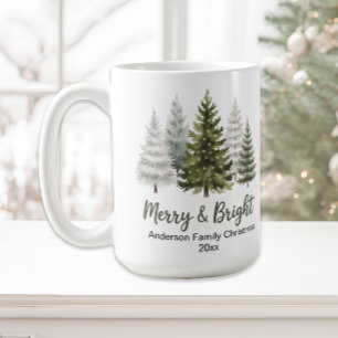 Glada och ljusa julgranar Familjearv Kaffemugg