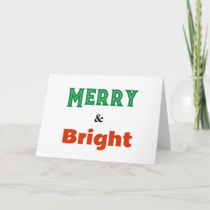 Glada och ljusa ord Festlig minimalistisk jul Helgkort