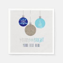 Glada och ljusa ornament Julen julservetter Pappersservett