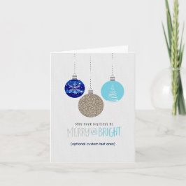 Glada och ljusa ornament Julhälsningskort Helgkort