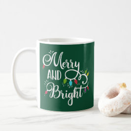 glada och ljusa semestern lysen kaffemugg
