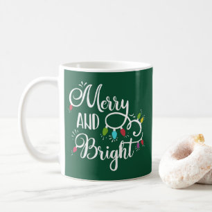 glada och ljusa semestern lysen kaffemugg