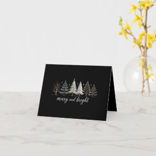 Glada och ljusa träd jul firande vinter kort