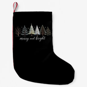 Glada och ljusa träd jul högtid vinter liten julstrumpa