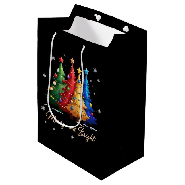 Glada och ljusa träd Julpresent Cutt (Framsidan Vinklad)