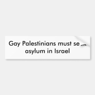 Glada palestinier måste sökandenasylen i Israel Bildekal
