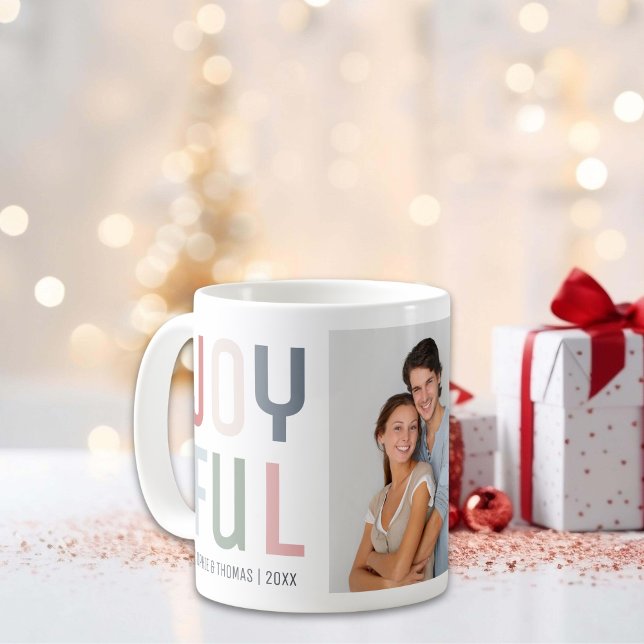 Glada Par Foto Jul Kaffemugg (Joyful Couple Photo Christmas Coffee Mug)