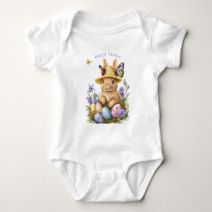 Glada Påsk Ägg Kanin Fjärilar T Shirt