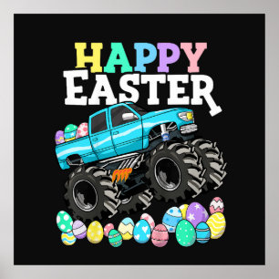 Glada påsk Monstertruck påskägg Poster