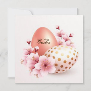 Glada påskblommor och ägg julkort