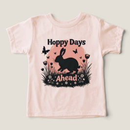 Glada Påskdagar Framför Söt Påskkanin Vårkanin T Shirt