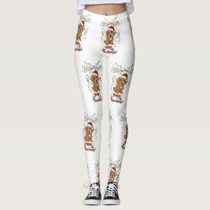 Glada Paw-lidays Jul Cockapoo Design Leggings