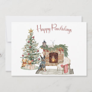 Glada Pawlidays Hund Design- Australian Cattle Dog Julkort