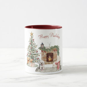 Glada Pawlidays Hund Design- Bichon Frise Mugg