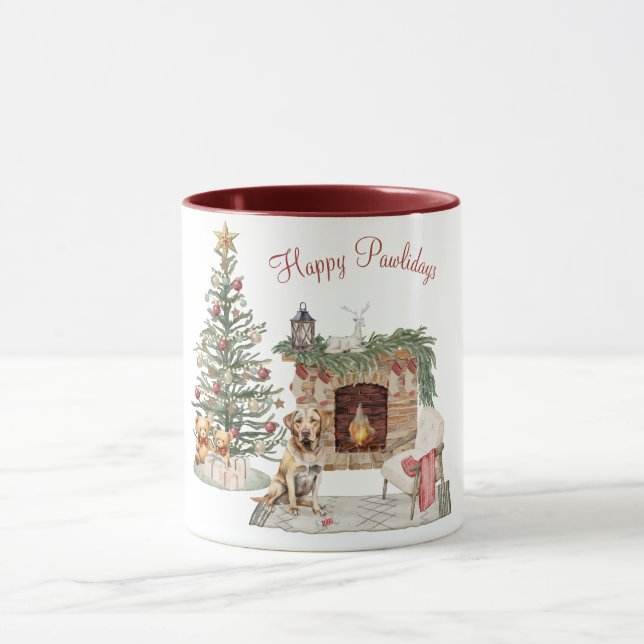 Glada Pawlidays Hund Design- Labrador Retriever Mugg (Center)