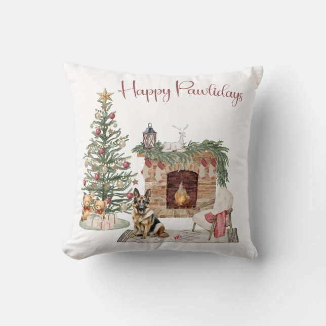 Glada Pawlidays Hund Design- Tysk Schäferhund Kudde (Framsida)