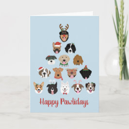 Glada Pawlidays Hund Julgran Kort