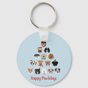 Glada Pawlidays Hund Julgran Nyckelring