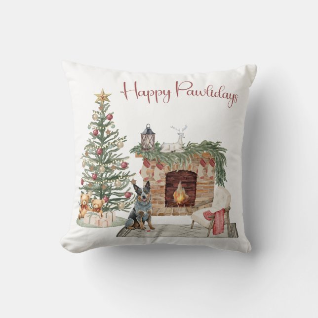 Glada Pawlidays Hunddesign - Australian Cattle Dog Kudde (Framsida)
