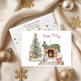 Glada Pawlidays Hunddesign - Borzoi Helgkort