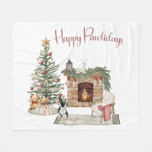 Glada Pawlidays Hunddesign - Boston Terrier Fleecefilt