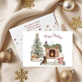 Glada Pawlidays Hunddesign- Chokladlabrador Helgkort