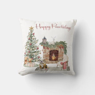 Glada Pawlidays Hunddesign - Engelsk Bulldog Kudde