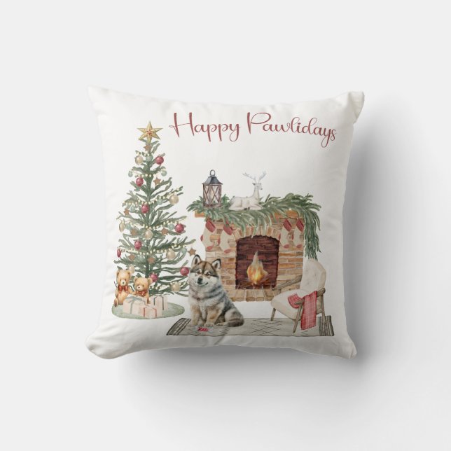 Glada Pawlidays Hunddesign - Husky Kudde (Framsida)