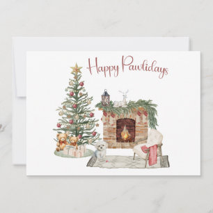 Glada Pawlidays Hunddesign - Malteser Julkort