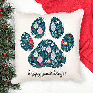 Glada Pawlidays Jul Hund Älskare Kudde