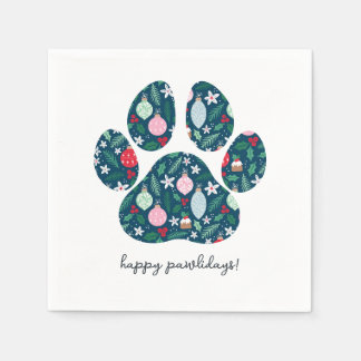 Glada Pawlidays Jul Hund Älskare Pappersservett