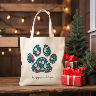 Glada Pawlidays Jul Hund Älskare Tote Väska