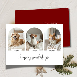 Glada Pawlidays Julkort Med Namn På Husdjur