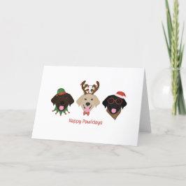 Glada Pawlidays Labrador Retriever Hundar Helgkort