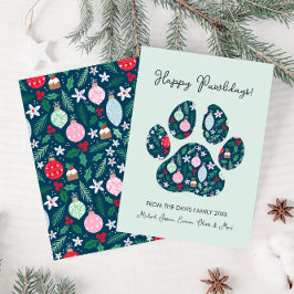 Glada Pawlidays Modern Paw Konst Julkort