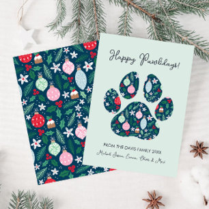 Glada Pawlidays Modern Paw Konst Julkort