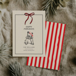 Glada Pawlidays Moderna Hund Familj Julkort
