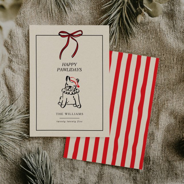 Glada Pawlidays Moderna Hund Familj Julkort (Skapare uppladdad)