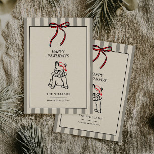 Glada Pawlidays Moderna Hund Familj Julkort