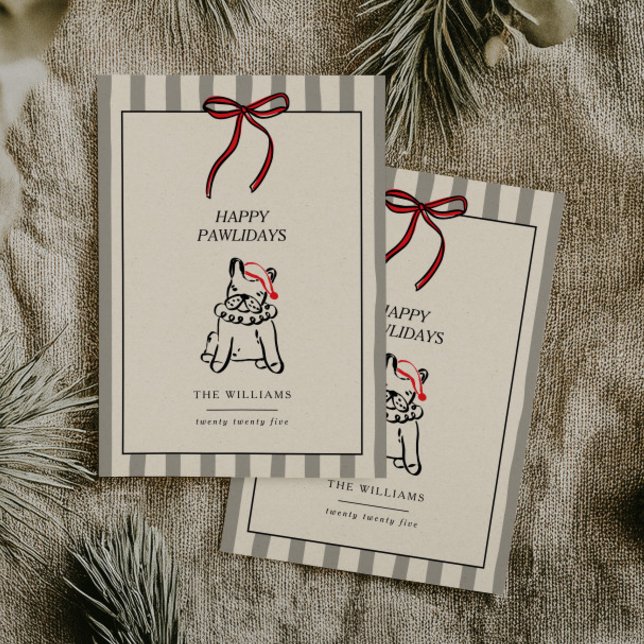 Glada Pawlidays Moderna Hund Familj Julkort (Skapare uppladdad)
